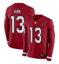 Nike Cardinals #13 Christian Kirk Red Team Color Men Stitched NFL Limited Therma Long Sleeve Jersey