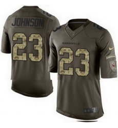 Nike Cardinals #23 Chris Johnson Green Mens Stitched NFL Limited Salute to Service Jersey