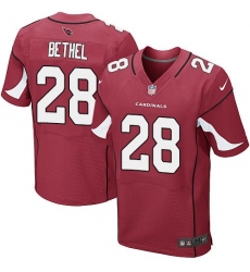 Nike Cardinals #28 Justin Bethel Red Team Color Mens Stitched NFL Elite Jersey
