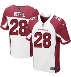 Nike Cardinals #28 Justin Bethel White Mens Stitched NFL Elite Jersey