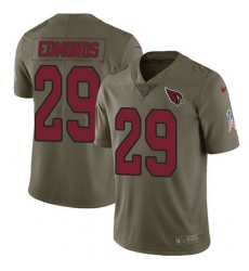 Nike Cardinals #29 Chase Edmonds Olive Mens Stitched NFL Limited 2017 Salute to Service Jersey