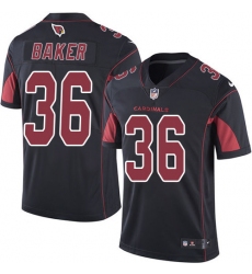 Nike Cardinals #36 Budda Baker Black Mens Stitched NFL Limited Rush Jersey