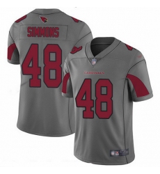 Nike Cardinals 48 Isaiah Simmons Silver Men Stitched NFL Limited Inverted Legend Jersey