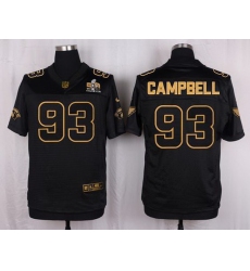 Nike Cardinals #93 Calais Campbell Pro Line Black Gold Collection Mens Stitched NFL Elite Jersey