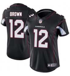Nike Cardinals #12 John Brown Black Alternate Womens Stitched NFL Vapor Untouchable Limited Jersey
