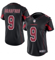 Nike Cardinals #9 Sam Bradford Black Womens Stitched NFL Limited Rush Jersey