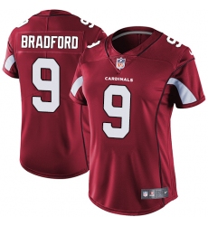 Nike Cardinals #9 Sam Bradford Red Team Color Womens Stitched NFL Vapor Untouchable Limited Jersey