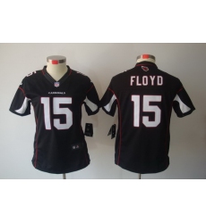 Women Nike Arizona Cardinals 15# Michael Floyd Black(Women Limited Jerseys)
