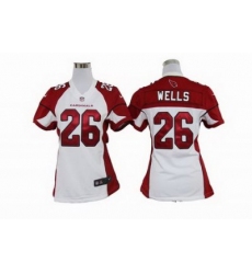 Women Nike Arizona Cardinals 26# Chris Wells White Jerseys