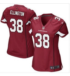 Women Nike Cardinals #38 Andre Ellington Red Team Color Stitched NFL Elite Jersey