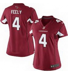 Women Nike Cardinals 4 Jay Feely Red Game Jersey