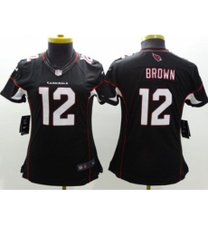 WomenÃ¢â‚¬â„¢s Nike Arizona Cardinals #12 John Brown Black Alternate Stitched NFL Limited Jersey