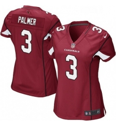 Womens Nike Arizona Cardinals 3 Carson Palmer Game Red Team Color NFL Jersey