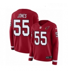 Womens Nike Arizona Cardinals 55 Chandler Jones Limited Red Therma Long Sleeve NFL Jersey