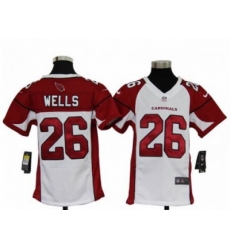 Nike Youth NFL Arizona Cardinals #26 Chris Wells White Jerseys