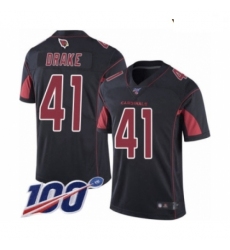 Youth Arizona Cardinals #41 Kenyan Drake Limited Black Rush Vapor Untouchable 100th Season Football Jersey