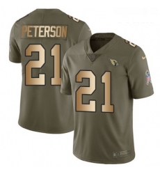 Youth Nike Arizona Cardinals 21 Patrick Peterson Limited OliveGold 2017 Salute to Service NFL Jersey