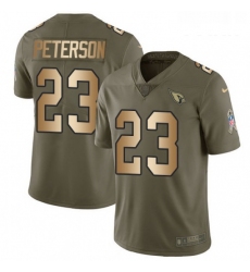 Youth Nike Arizona Cardinals 23 Adrian Peterson Limited OliveGold 2017 Salute to Service NFL Jersey