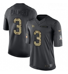 Youth Nike Arizona Cardinals 3 Carson Palmer Limited Black 2016 Salute to Service NFL Jersey