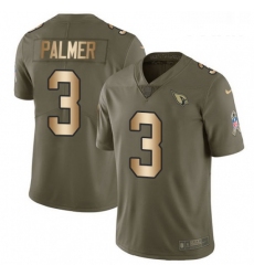 Youth Nike Arizona Cardinals 3 Carson Palmer Limited OliveGold 2017 Salute to Service NFL Jersey