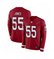 Youth Nike Arizona Cardinals 55 Chandler Jones Limited Red Therma Long Sleeve NFL Jersey