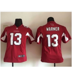 Youth Nike Cardinals #13 Kurt Warner Red Team Color Stitched NFL Elite Jersey