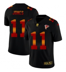 Atlanta Falcons 11 Julio Jones Men Black Nike Red Orange Stripe Vapor Limited NFL Jersey