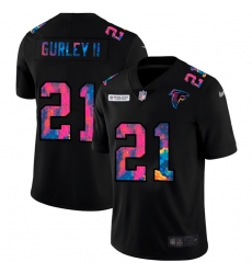 Atlanta Falcons 21 Todd Gurley II Men Nike Multi Color Black 2020 NFL Crucial Catch Vapor Untouchable Limited Jersey