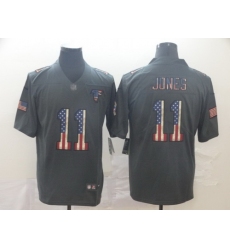 Falcons 11 Julio Jones 2019 Salute To Service USA Flag Fashion Limited Jersey