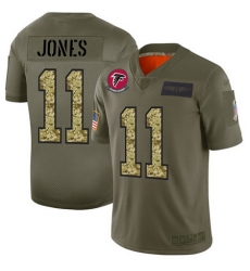 Falcons 11 Julio Jones Olive Camo Men Stitched Football Limited 2019 Salute To Service Jersey