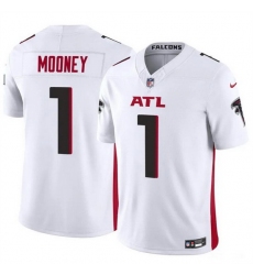 Men Atlanta Falcons 1 Darnell Mooney White 2024 F U S E  Vapor Untouchable Limited Stitched Football Jersey