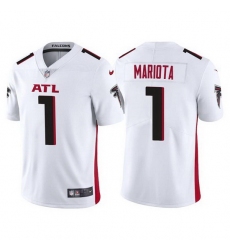 Men Atlanta Falcons 1 Marcus Mariota White Vapor Untouchable Limited Stitched jersey