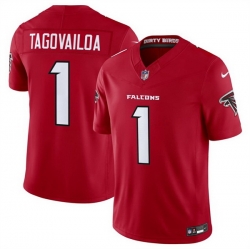 Men Atlanta Falcons  1 Tua Tagovailoa Red 2026 New F U S E  Vapor Untouchable Limited Stitched Football Jersey