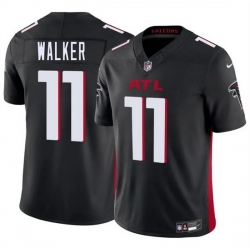 Men Atlanta Falcons 11 Jalon Walker Black 2025 Draft F U S E  Vapor Untouchable Limited Stitched Football Jersey