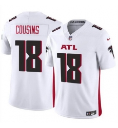 Men Atlanta Falcons 18 Kirk Cousins White 2023 F U S E  Vapor Untouchable Limited Football Stitched Jersey