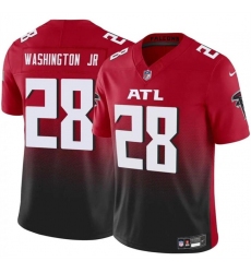 Men Atlanta Falcons 28 Carlos Washington Jr Red Black 2024 F U S E Vapor Untouchable Limited Stitched Football Jersey