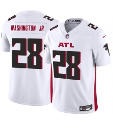 Men Atlanta Falcons 28 Carlos Washington Jr White 2024 F U S E Vapor Untouchable Limited Stitched Football Jersey