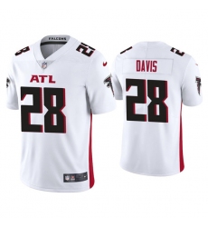Men Atlanta Falcons 28 Mike Davis White Vapor Untouchable Limited Stitched Jersey