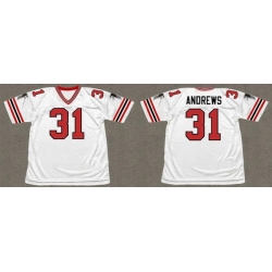 Men Atlanta Falcons 31 William Andrews White 1981 Throwback Stitched Football Jersey