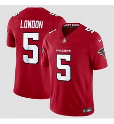 Men Atlanta Falcons  5 Drake London Red 2026 New F U S E  Vapor Untouchable Limited Stitched Football Jersey