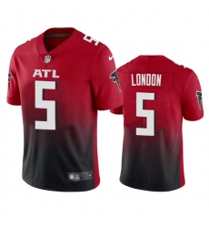 Men Atlanta Falcons 5 Drake London Red Black NFL Draft Vapor Untouchable Limited Stitched Jersey