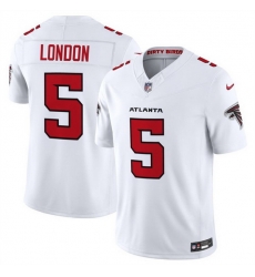 Men Atlanta Falcons  5 Drake London White 2026 New F U S E  Vapor Untouchable Limited Stitched Football Jersey