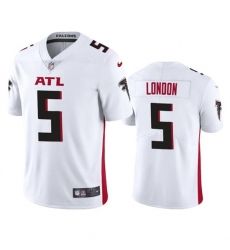 Men Atlanta Falcons 5 Drake London White NFL Draft Vapor Untouchable Limited Stitched Jersey