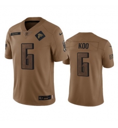 Men Atlanta Falcons 6 Younghoe Koo 2023 Brown Salute To Setvice Limited Stitched Football Jersey