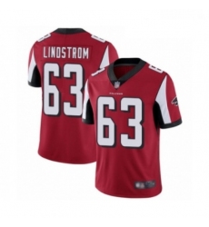 Men Atlanta Falcons 63 Chris Lindstrom Red Team Color Vapor Untouchable Limited Player Football Jersey