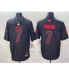 Men Atlanta Falcons 7 Bijan Robinson Black 2025 F U S E Stranger Things Edition Vapor Limited Stitched Football Jersey Men Atlanta Falcons 7 Bijan Robinson Black 2025 F U S E Stranger Things Edition Vapor Limited Stitched Football Jersey