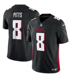 Men Atlanta Falcons 8 Kyle Pitts Black 2023 F U S E  Vapor Untouchable Limited Stitched Football Jersey