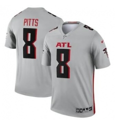 Men Atlanta Falcons 8 Kyle Pitts Gray Vapor Untouchable Limited Stitched Jersey