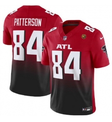 Men Atlanta Falcons 84 Cordarrelle Patterson Red Black 2023 F U S E  With John Madden Patch Vapor Limited Stitched Football Jersey
