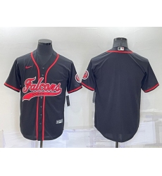 Men Atlanta Falcons Blank Black Cool Base Stitched Baseball Jersey